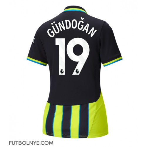 Camiseta Manchester City Ilkay Gundogan #19 Visitante Equipación para mujer 2024-25 manga corta